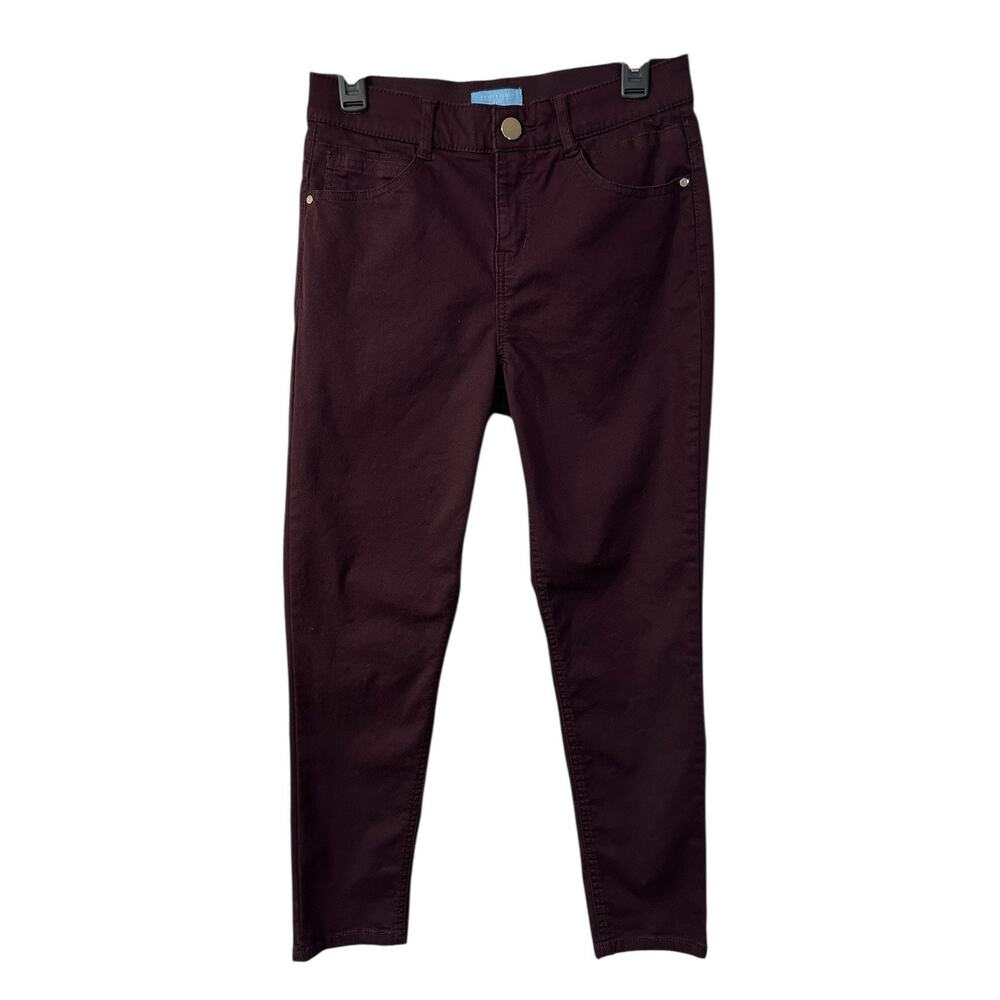 Womens DRAPER JAMES RSVP Sz 8 Plum Purple Skinny Jeans Pants Stretch 27” Inseam